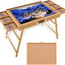 24.8" H Tall Puzzle Table with 6 Drawers, 1000 Pieces Jigsaw Puzzle Board with Folding Legs & Protective Cover - 30" x 22" Portable Table for Adults
