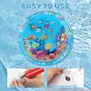 Aqua Cats Water Mat with Fish,Cat Dog Water Mat,Thickened Durable Non-Slip Playmat, Durable Easy Clean,Suitable for All Types of Pets(A) 11