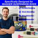 Damping Grease for Washing Machine Suspension Rods, 100g High Viscosity 35,000 CST with 16 Foam Inserts (Red & White) - DIY Fix for Shaking, Walking & Noisy Washers