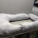 Pharmedoc Pregnancy Pillows, U-Shape Full Body Pillow -Removable Cover Jumbo Size - Gray - Pregnancy Pillows for Sleeping - Body Pillows for Adults, Maternity Pillow and Pregnancy Must Haves