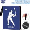 2 x Baseball Card Binder, 400 Pockets, Protective Trading Card Album | Double Sided Sleeves for 2026 Baseball Cards, Sports Card Storage and Display, Great Gift for Collectors, Boys and Fans