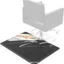 OmySalon Salon Mat for Hair Stylist Anti Fatigue, 3 ft. x 4 ft. Comfort Barber Floor Mat with Square Base, Hairdresser Standing Mat, Anti-Slip Easy Cleaning (Snowy Starlight)