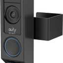 Anti-Theft Video Doorbell Mount for Eufy E340 Camera, No-Drill Adjustable Mounting Bracket Holder Accessories for Eufy Doorbell Camera Mount, Apartment Door Bell Kits for Home Rentals Room (Black)