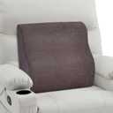 TANYOO Back Support Pillow for Recliner Dual Layer Lumbar Support Pillow with Gel Memory Foam Ergonomic Orthopedic Couch Lumbar Cushions for Elderly Lower Back Pain Relief Washable Cover Brown