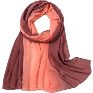 Hcclijo Chiffon Scarf Gradient Muslim Women Hijabs Long Shawls Wraps Scarf Foulard Islamic India Scarves Bandana Pareo (34)