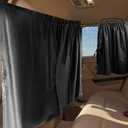 Set of 3 Privacy Curtains for Car, SUV, Van - Includes 1 Rear Seat Divider & 2 Side Windows Divider Curtains for Camping & Sleeping