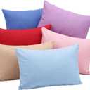 Kigley 6 Pack Mini Pillows for Daycare 9.1 x 13.8'' Small Travel Pillow Bulk Soft Breathable Cotton Pillow for Nap Travel Pet Neck Lumbar Purse Insert(Classic,Light Color)