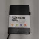 Password Book with Alphabetical Tabs  Hardcover Internet Address & Password Organizer  Password Keeper Notebook for Computer & Website  5.2 x 7.6" Log-in Password Journal w/Thick Paper (Black)