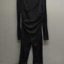 Sunzel Long Sleeve Jumpsuits for Women, Ribbed One Piece Casual Yoga Workout Zip Front Bodycon, Legging Fit & Thumbhole (Small, Black)