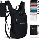 Hiking Backpack 10L/15L Small Daypack Lightweight Packable Travel Foldable Water Resistan for Women Men (Black, 15L)