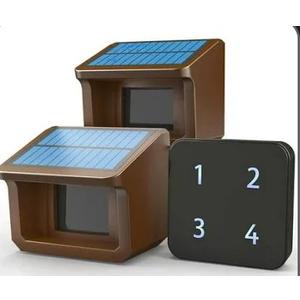 Driveway Alarms- 1/2Mile Solar Driveway Alarm System- Up to 70FT Wide Sensor Range- Fully Weatherproof Outdoor Motion Sensor&Detector DIY Security Alert System-1 Receiver and 2 Sensors KIT