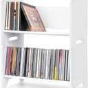 2 Pack Stackable CD Holder Organizer Rack, CD Storage Tower Shelf | Holds up to 56 CD Cases, Jewel Case Display Stand Fit for Theatre Room (White)