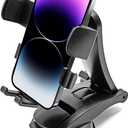 Car Phone Holder Mount Clip, Upgraded 3-in-1 Car Phone Holder Mount, Powerful Vacuum Suction Phone Mount for Car Dashboard Air Vent Windshield, 360 Adjustable, for All iPhone Android Phone