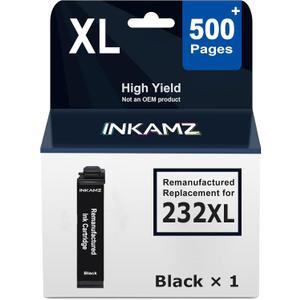 232XL Black Ink Cartridge Remanufactured Replacement for Epson 232 Black Ink Cartridge High Yield Work with XP-4200 XP-4205, WF-2930 WF-2950 Printer (1 Black)