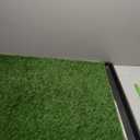 HQ4US 4LEGS Dog Grass Pad with Tray Extra Large 4534 Ultra-Absorbent Artificial Grass Pad for Dogs Potty Grass Hemmed Edge for Indoor Potty Training, Reusable Dogs Pee Pads, Dog Litter Box Balcony