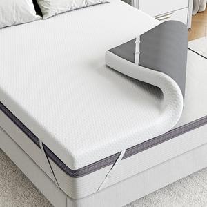 LIKIMIO Mattress Topper Twin XL, 3 Inch Cooling Gel Memory Foam Mattress Topper with Ice Silk Cover, Dual Layer Ventilated Foam for Pressure Relief, 3D Mesh & Firmness, CertiPUR-US Certified