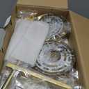 Gold Battery Operated Wall Sconces Set of 2, Wireless Rechargeable Wall Light Fixtures for Home Decor, 12 RGB and 3CCT Dimmable Wall Lamps with Remote for Bedroom Living Room Hallway