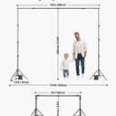 VEVOR Backdrop Stand, 8.5 x 10 ft Adjustable Photo Backdrop Stand Kit, Portable Background with 2 Tripods, Heavy Duty Projector Screen, for Wedding, Photo Video Studio & Party