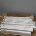 Furologee White 4 Tier Bookshelf with Drawer, Small Narrow Bookcase with Shelves, Modern Free Standing Shelf Unit, Wood and Metal Display Storage Shelves Organizer for Bedroom, Living Room, Entryway