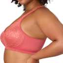 Playtex Women's Wireless Bra, 18 Hour Plus-Size Bras, Ultimate Lift, Moisture-Wicking, Single Size 36B (Red)