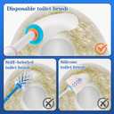 Disposable Toilet Brush,with 24 Refill Heads and Holder,Clean Brush Starter Kit,with 1 Toilet Wand, 1StorageCaddy and,3Fragrant Tablet, Toilet Wand Kit,Deep Cleaning Bathroom.