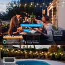 XMCOSY+ Outdoor String Lights, Smart Patio Lights 100Ft Dimmable Outdoor Lights Warm White, 50 G40 LED Bulbs, WiFi String Lights for Outside, Work with Alexa, APP Control, Waterproof Extendable