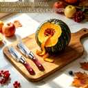 2 Pack Multi Functional Vegetable Peeler, Ultra-Sharp Stainless Steel Peelers with Wooden Handled, 2026 New kitchen peeler, for Fruit apples, Potato, Pineapple, Pumpkin, Carrot, Veggie Peeler
