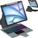 Nillkin Magnetic Keyboard Case for iPad Air 11-inch (M3/M2)& Air 5th/4th Generation, iPad Pro 11(1st/2nd/3rd/4th Gen) Rugged Case with Detachable Backlit Keyboard, Trackpad, Portrait/Landscape Modes