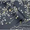 HAOKHOME Floral Wallpaper Peel and Stick Vintage Navy/Beige/Olive Green Damask Wall Paper Renter Friendly Contact Paper 17.7in x 9.8ft