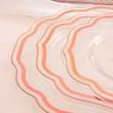 NOCCUR 150PCS Rose Gold Plastic Plates&Rose Gold Silverware-Include 30Dinner Plates, 30Salad plates, 90 Disposable Rose Gold Utensils- Ideal for Weddings/Party/Mother's Day