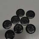 12 Pcs 25mm Matt Black Buttons 1 Inch for Sewing Buttons Large 2-Holes Flatback Vintage Craft Buttons for Crafts and DIY Handmade Repair Clothing (Black)