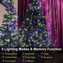 1000 LED Christmas Lights Outdoor Indoor,110Ft 8 Modes Warm White End-to-End Connectable Fairy String Light Plug in for Xmas Tree Party Wedding Outside Decorations