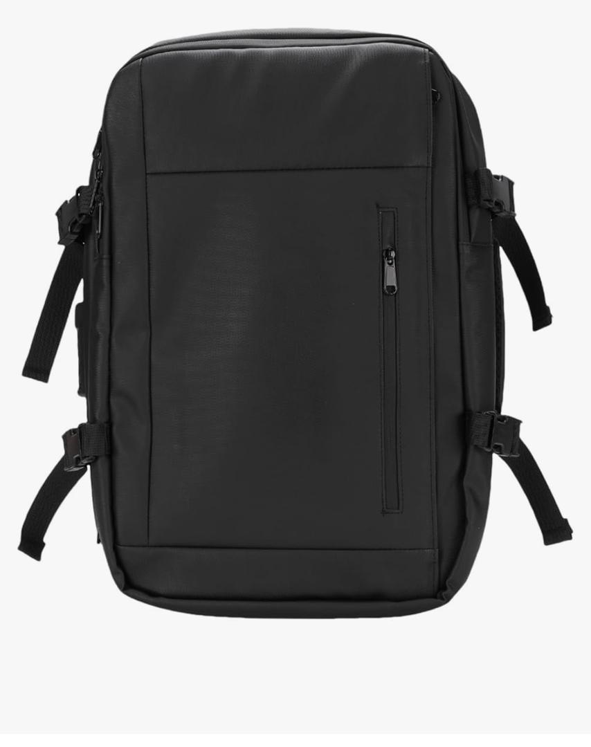 Expandable Backpack with Security Lock, Waterproof Vacuum Compression Laptop Bag for Travel Business Trip Black - Space Saving Design, Anti - Theft, Comfortable and Practical