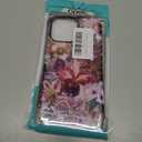 Case Designed for iPhone 16 Pro Max, Hybrid 2-Layer Case, Military-Grade Protection Durable Shockproof Anti-Scratch Phone Case, Orchid Lily Floral Collage