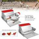 25lbs Automatic Chicken Feeder-Metal Treadle Poultry Feeder, No Waste Rat Proof Chicken Feeder with Sturdy Galvanized Steel Build and Weatherproof Locking Lid for Duck, Fowl, Pheasant Outdoor