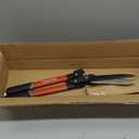 Fiskars Power-Lever Extendable Hedge Shears, Self-Sharpening Serrated Steel Blades for Clean Cuts, Handles Adjust 25"-33" for High Reach, Multiplies Leverage for 2x Power, 10" Blades, Orange/Black