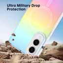 AIGOMARA Magnetic for Samsung Galaxy S25 Edge Case [Compatible with Magsafe] [Fluorescent Holographic Iridescent] Slim Shockproof Matte Protective Phone Cover for Women Girls 6.7 Inch