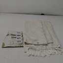 Dynamene 78 Inches Long Shower Curtain, Boho Tufted Geometric Striped Tall Cloth Shower Curtains for Bathroom Decor, Large Hotel Spa Luxury Shower Curtain Set with Hook, Wrinkle Free, Cream, 72x78 (72"W x 78"L (Pack of 1), Cream)