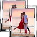 Giftgarden 8x10 Picture Frames Glass, 2 Pack Clear Photo Frame Vertical Horizontal Tabletop Standing