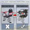 Kids Rear Bike Seat, Rear Mount Child Bike Seat for 18 Months to 7 Years Old, Safety Bicycle Carrier for Adult Mountain Bike & Electric Bikes (Black)