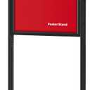 DISPLAYSWORKER Aluminum Alloy Floor Sign Stand, 22x28 Inch Heavy Duty Double-Sided Poster Stand with Reinforced Structure and Steel Base for Business Display (1, Black, 22×28)