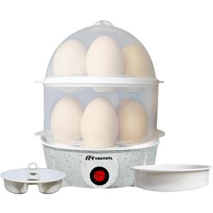 4 in 1 electric egg cooker | Boils up to 14 eggs | Poacher | Omelet maker | Vegetable steamer, dumpling & More | Marble