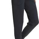 Women's Workout Joggers with Pockets-Quick Dry Athletic Lounge Pants for Hiking Yoga and Running  Black S