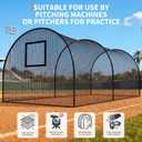 Garvee 33Ft/22Ft Baseball Batting Cage, Baseball Training Equipment Netting Cages, with Frame & Net Practice Hitting, Pitching & Golf in Backyard or Field, 22x12x8 Ft