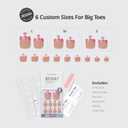 BTArtbox Press On Toenails - Lamp-Curable Sharp Square Toe Nail Press Ons with Glue for Women, Semi-Transparent French Tip Fake Toe Nail Tips in 15 Sizes - 30 Toenails Kit, Pink Croc