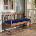 Outdoor Bench Cushion Waterproof 42"x18" Fade-Resistant Patio Furniture Cushion with Ties for Porch Swing, Loveseat, or Indoor Bench Replacement, Navy Blue