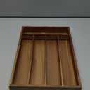 Silverware Organizer Kitchen Drawer Organizer Utensil Organizer Acacia Silverware Holder Cutlery Organizer in Drawer Flatware Organizer Tray(5 slots, Acacia