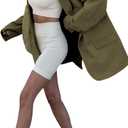 Grlasen Women Casual Elegant Long Sleeve Oversized Lapel Blazers Open Front Solid Work Office Jacket Blazer, Size S