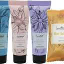 Travel Well Flower Series Individually Wrapped 15ml/0.5 Fl Oz Shampoo + Conditioner + Body Lotion + 21g/0.75 Oz Mini Soap Bars | 240 PIECE | Travel Size Toiletries | Hotel Toiletries Bulk Set