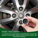 D-Wheel Locking Lug Nut Removal Tool, Lug Nut Remover, Steel Drive Wheel Lock Key with Socket Anti-Theft Wheels Nut Remover & Installer, Professional Locking Lug Nuts Key Fit for Most Cars